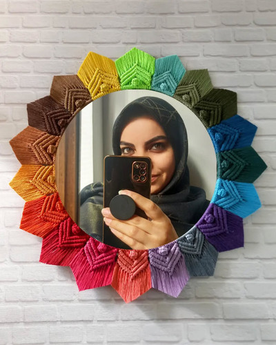 آینه مکرومه یالمنگ 80 سانت