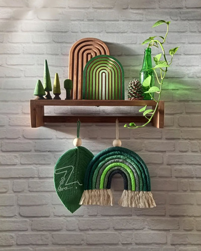 برگ و رنگین کمان ست طیف سبز